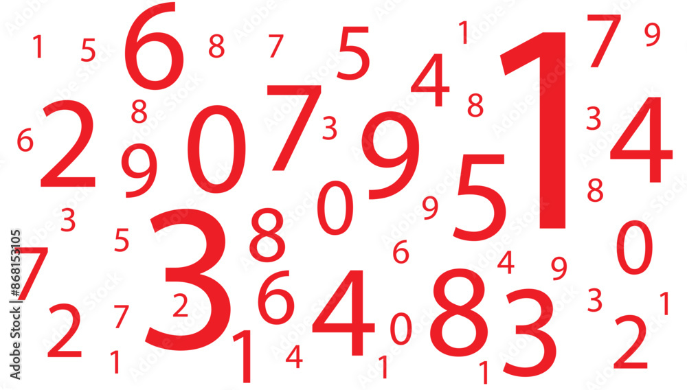 creative and modern background with numbers on white background creative and modern background with numbers on white background