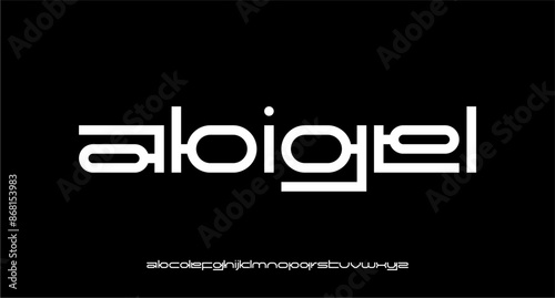 UNIQUE LUXURY MODERN ALPHABET FONT SET VECTOR DISPLAY