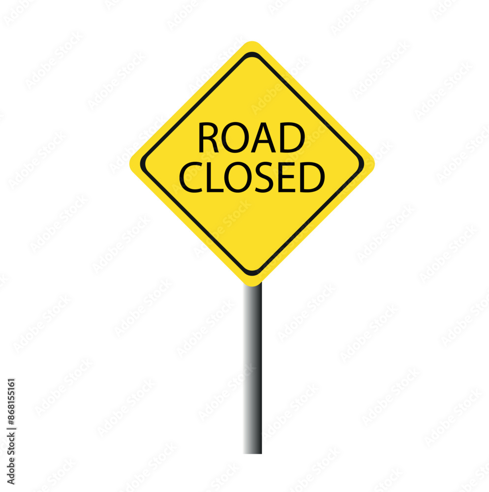 Road Close Ahead Sign - Brazil - Vector illustration of a orange road sign indicating road closed ahead Road Close Ahead Sign - Brazil - Vector illustration of a orange road sign indicating road closed ahead