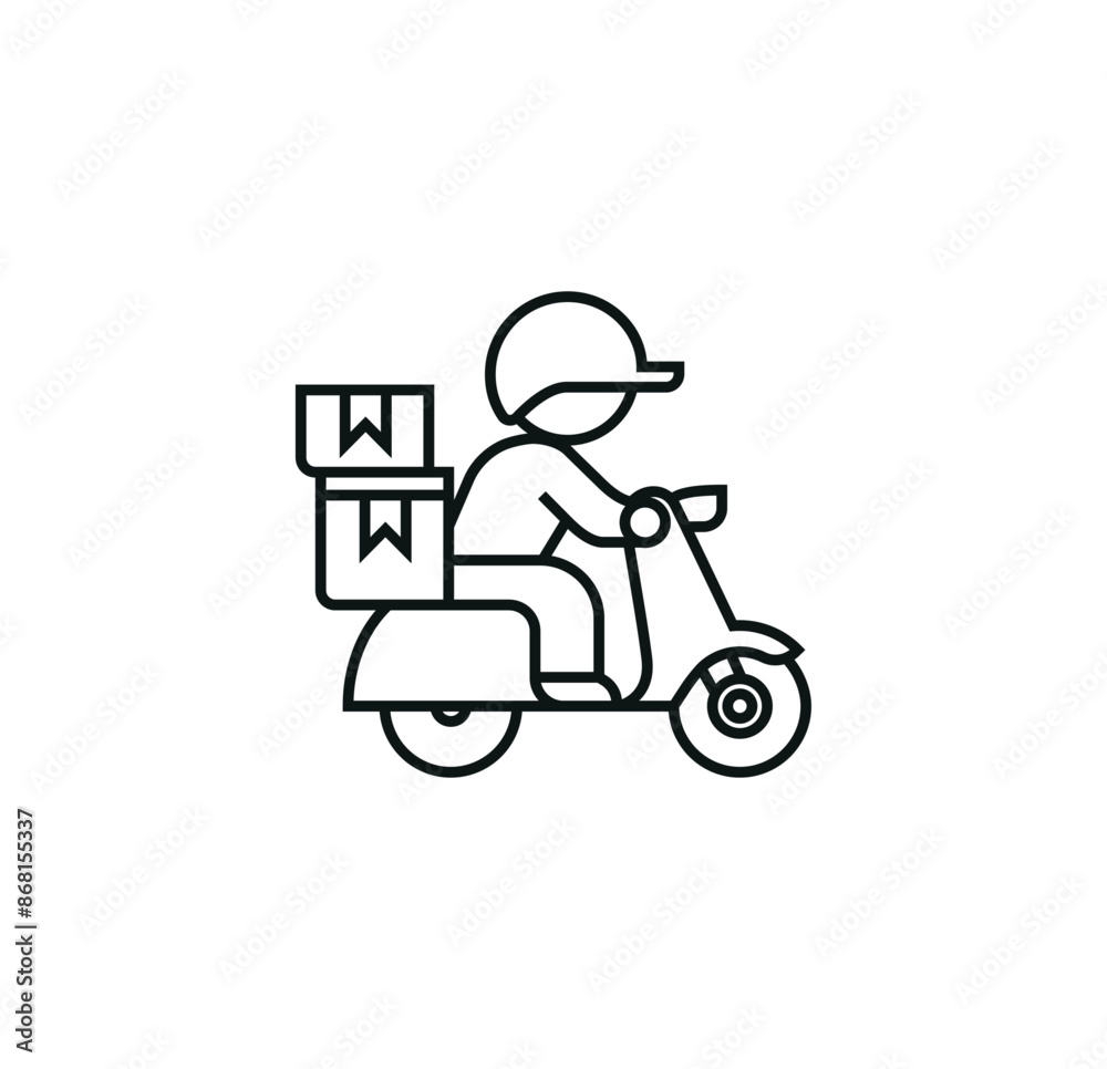 Online delivery service concept, online order tracking, delivery home and office. Scooter and bicycle courier, delivery man. Vector illustration Online delivery service concept, online order tracking, delivery home and office. Scooter and bicycle courier, delivery man. Vector illustration