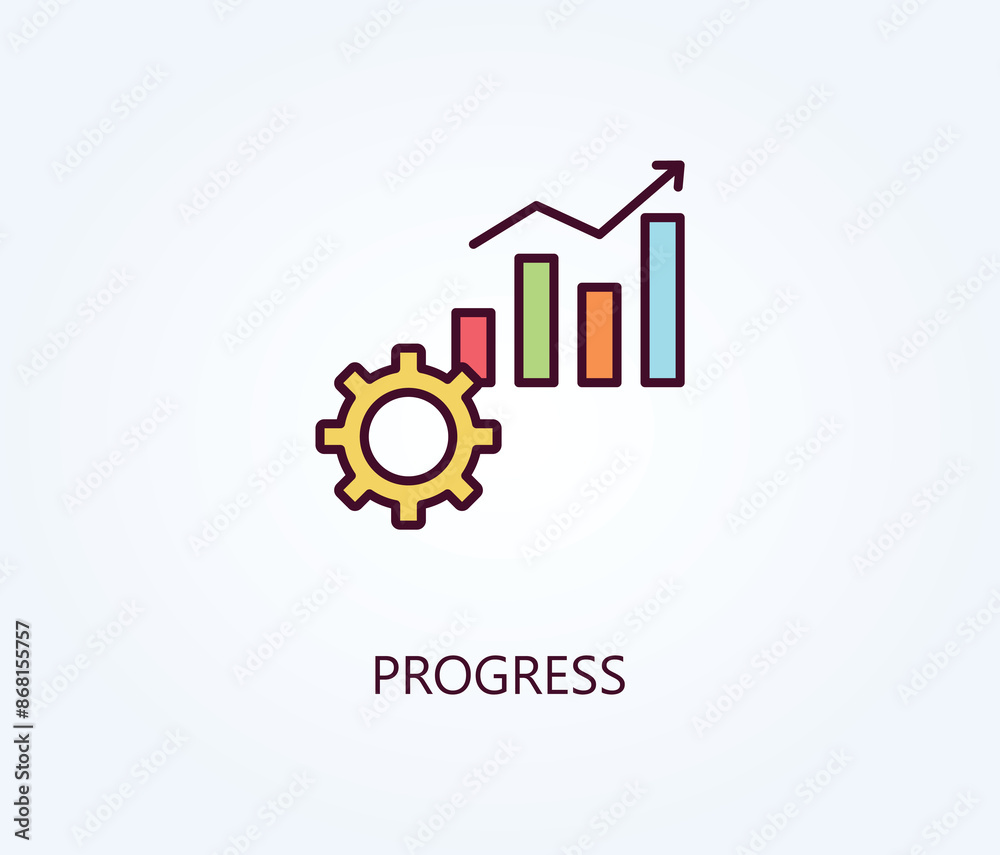 Progress Vector, Icon Or Logo Sign Symbol Illustration Progress Vector, Icon Or Logo Sign Symbol Illustration
