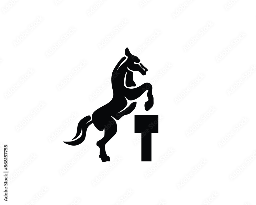 Naklejka premium horse silhouette vector