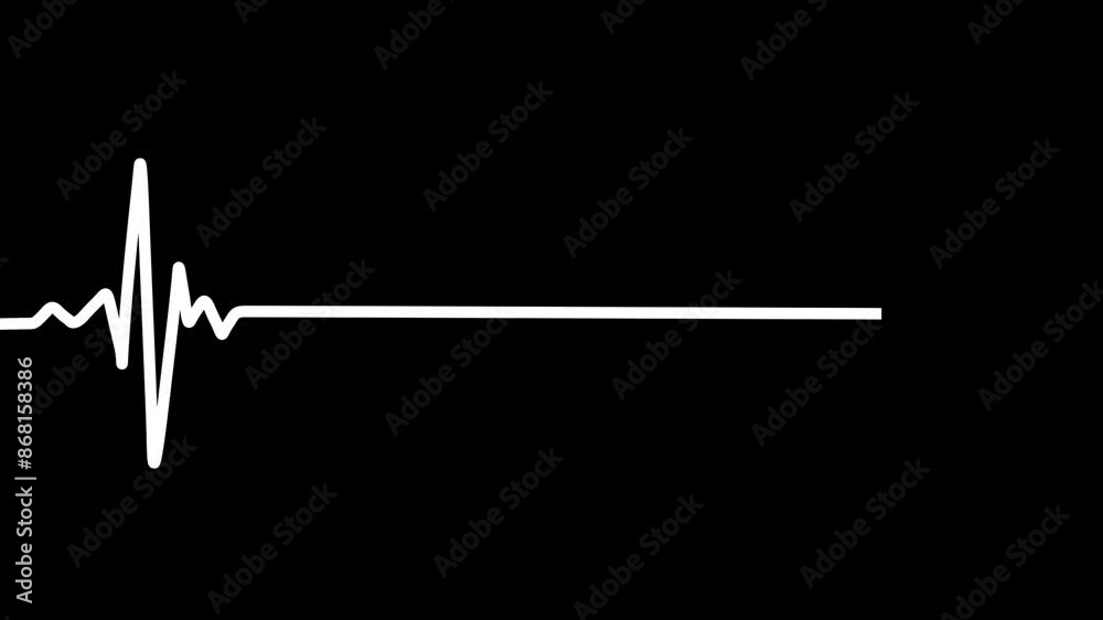 line heartbeat rate and pulse on the black screen. Cardiogram on black background. Heartbeat Monitor EKG Cardiogram line heartbeat rate and pulse on the black screen. Cardiogram on black background. Heartbeat Monitor EKG Cardiogram