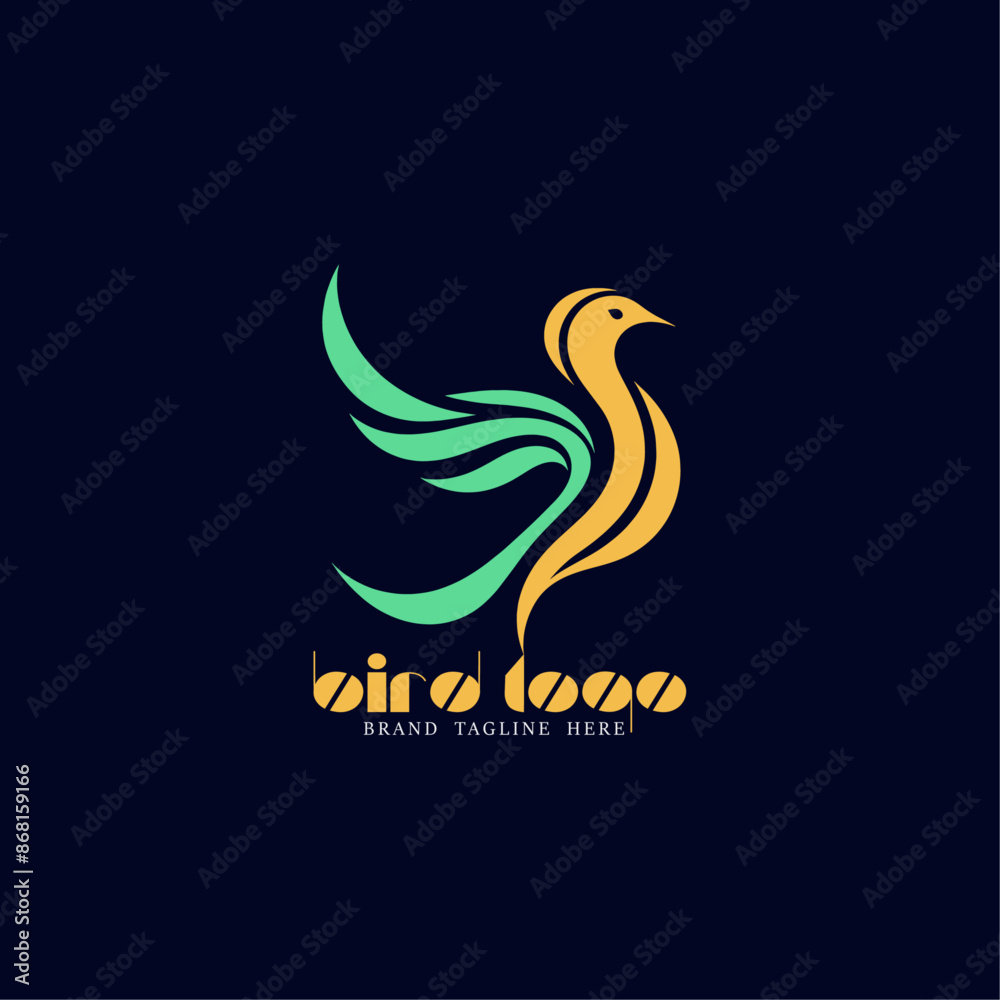 Bird Logo Design, Gradient hummingbird logo design, Bird colorful abstract logo. Bird Logo Design, Gradient hummingbird logo design, Bird colorful abstract logo.