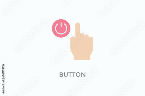 Button Vector Icon Or Logo Illustration