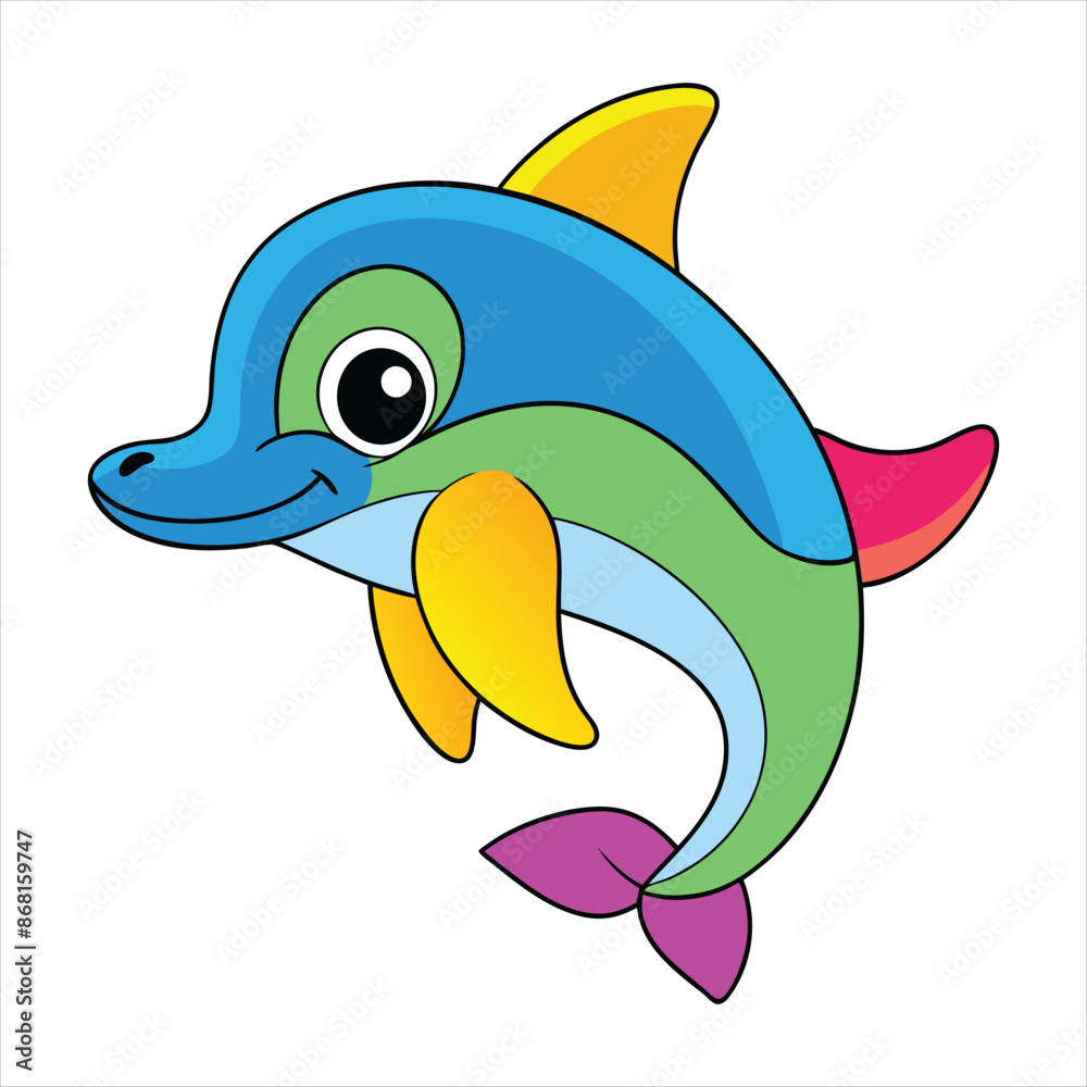 Fototapeta premium dolphin , dolphin vector, icon vector illustration, dolphin silhouette of a dolphin isolated on a white background, eps, png, svg, vector