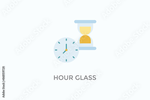 Hour Glass Vector Icon Or Logo Illustration