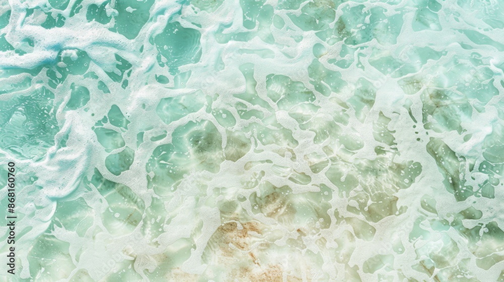 Naklejka premium Surface clear water overlay top view background illustration generated by ai