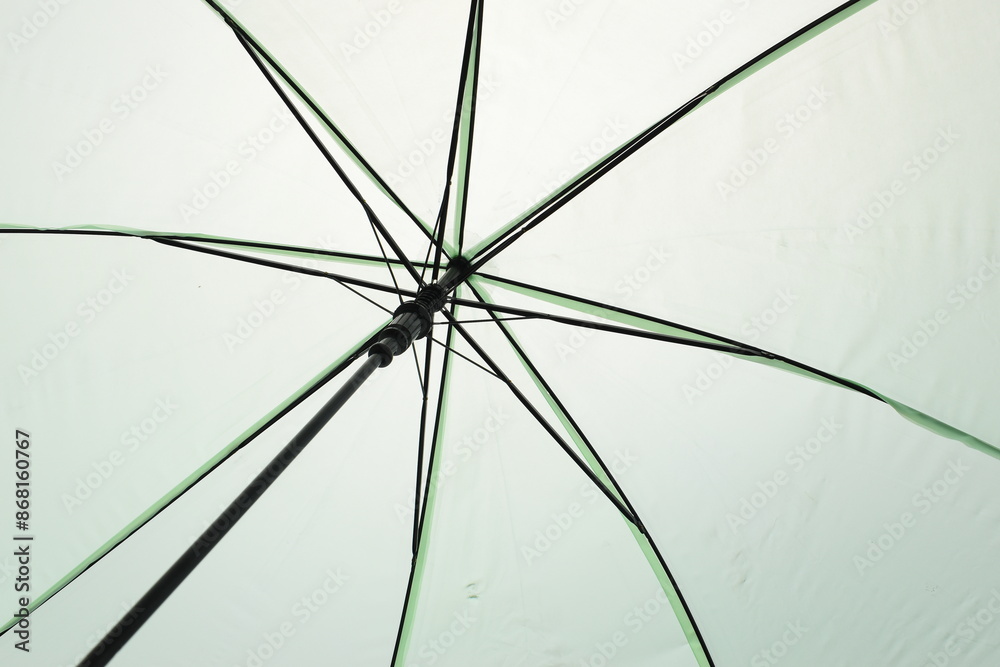 Fototapeta premium surface of open green umbrella background