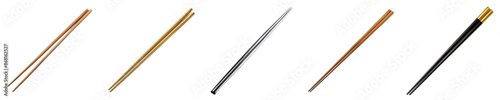 Collection of chopsticks isolated on transparent or white background Collection of chopsticks isolated on transparent or white background