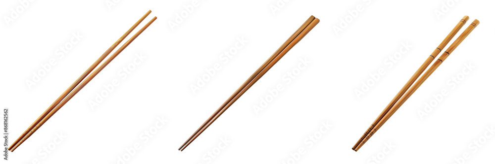 Collection of chopsticks isolated on transparent or white background Collection of chopsticks isolated on transparent or white background