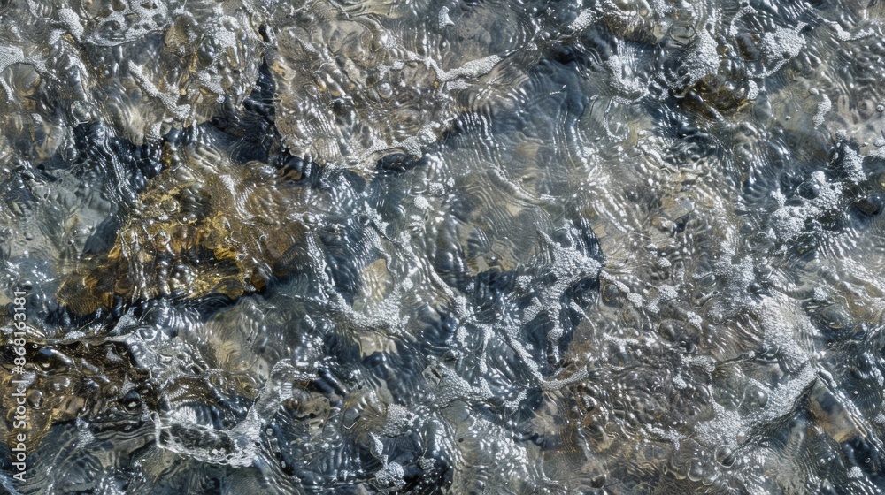 Fototapeta premium Surface clear water overlay top view background illustration generated by ai