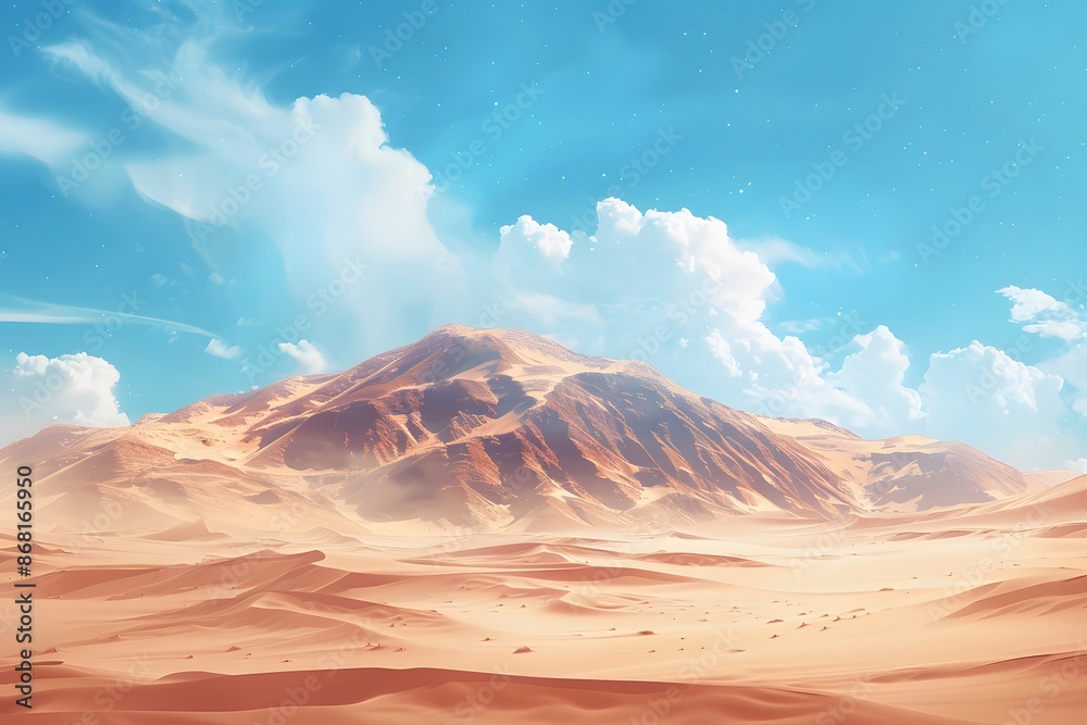 Fototapeta premium Discover the magic of our magical desert wallpapers., clean background, Photo stock style, clean background, no copyrighted logo, no letters