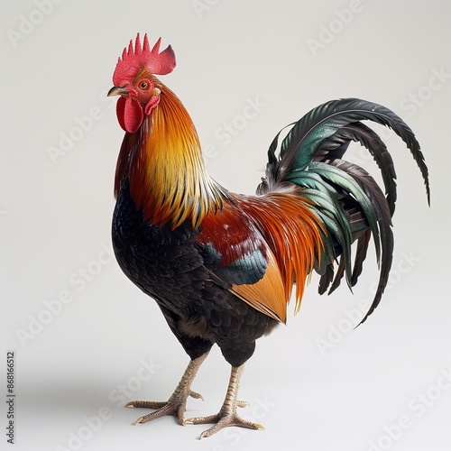 rooster on the background