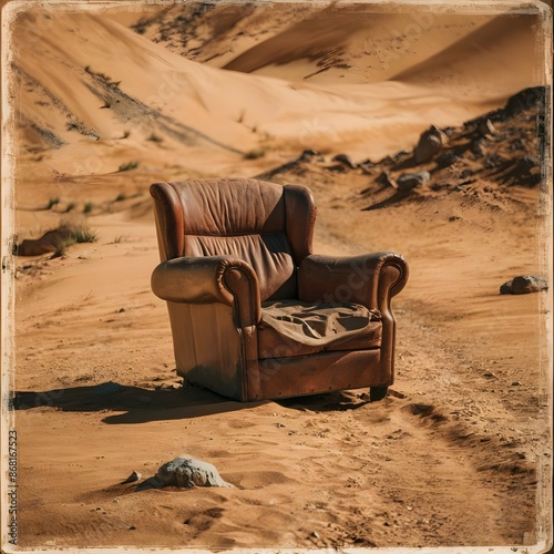 old chair in the desert