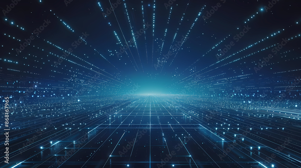 Obraz premium Futuristic digital grid background