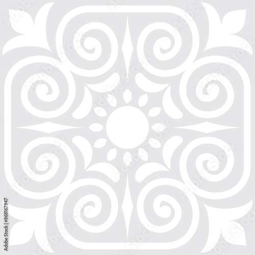 Background pattern with ethnic floral ornament