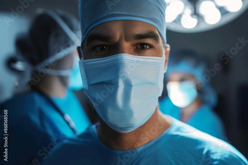 Portrait of a male healthcare worker at operating room in hospital