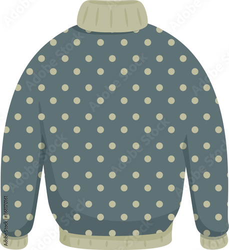 Knitted turtleneck sweater with a polka dot pattern, perfect for staying warm and stylish during the colder months