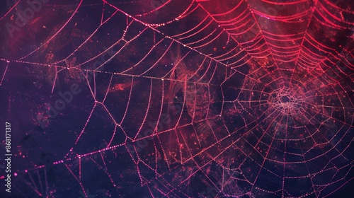 Spider neet web background illustration generated by ai