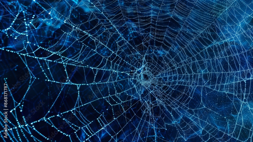 Spider neet web background illustration generated by ai Spider neet web background illustration generated by ai