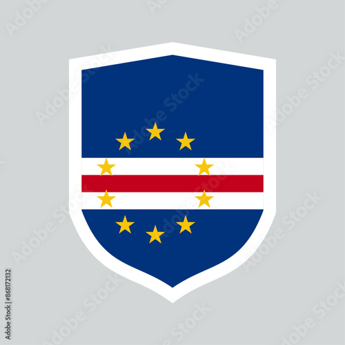Free Download Cape Verde Flag Shield Shape Frame - GFXLoad