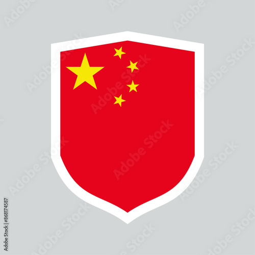 Free Download China Flag Shield Shape Frame - GFXLoad