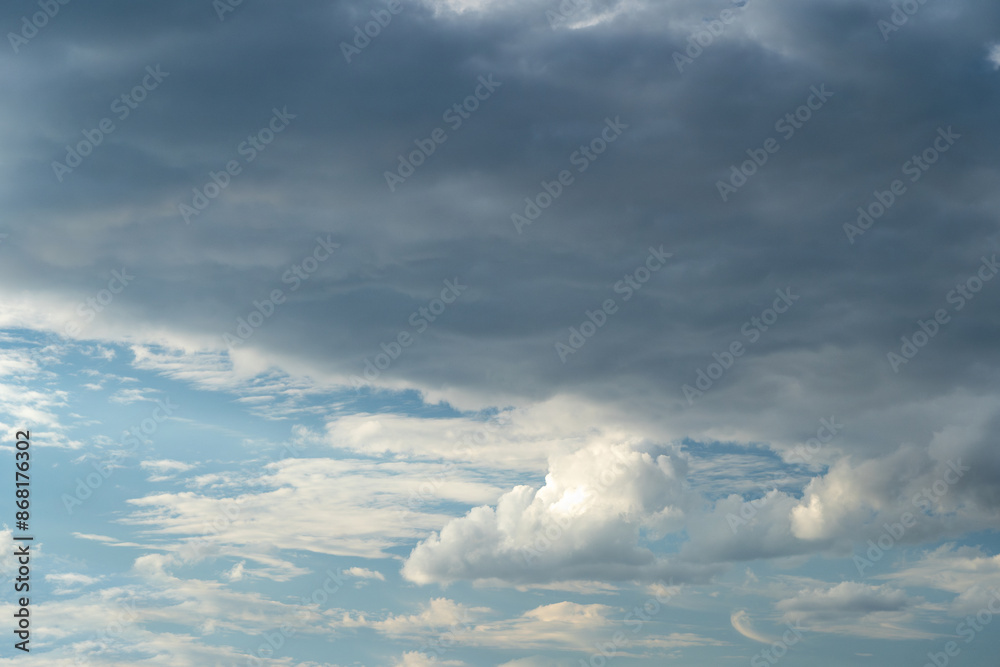 Blue Sky with White Clouds, Sunny Cloudy Sky Texture Background, Fluffy Clouds Pattern, Sunny Cumulus Blue Sky with White Clouds, Sunny Cloudy Sky Texture Background, Fluffy Clouds Pattern, Sunny Cumulus