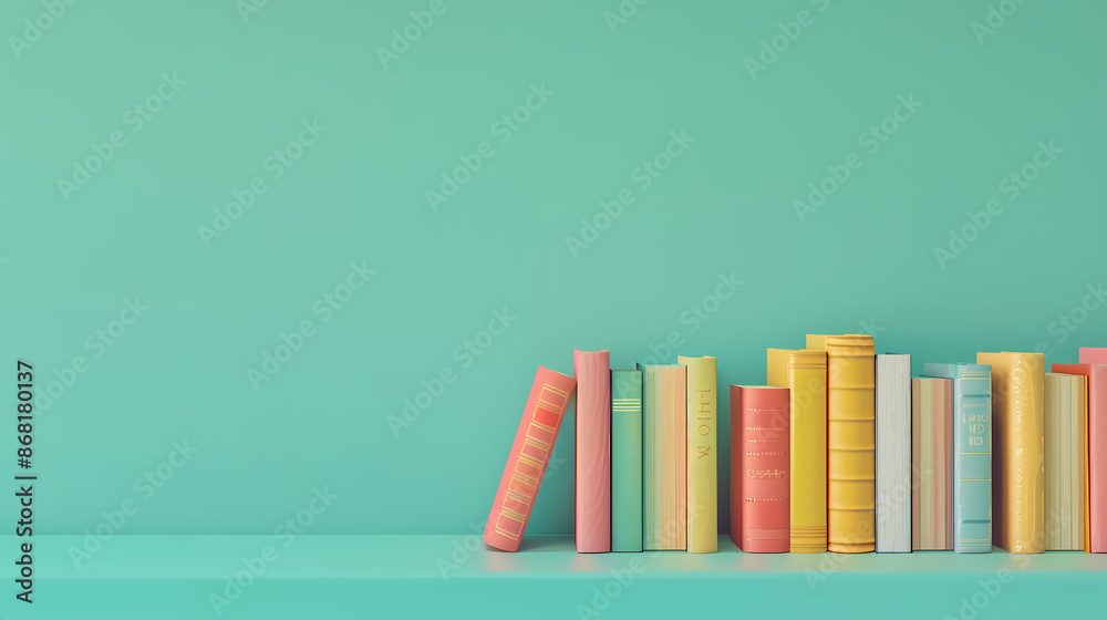 A row of colorful books A row of colorful books