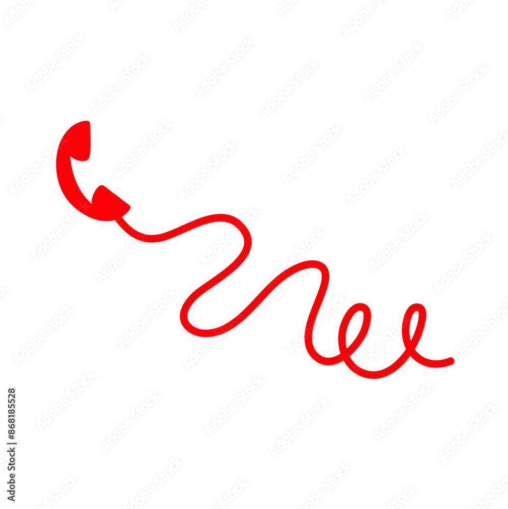 Telephone receiver with cord