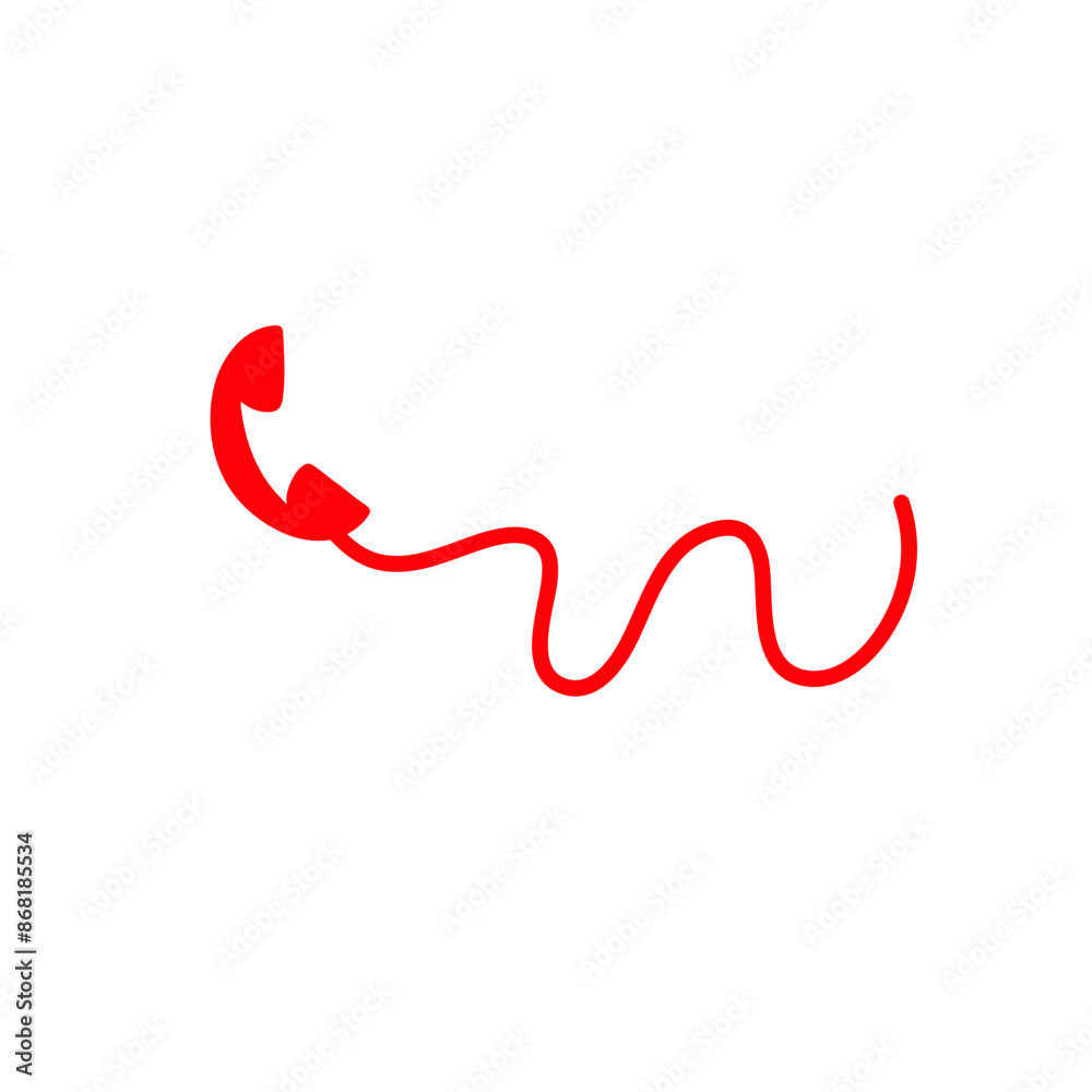 Telephone receiver with cord Telephone receiver with cord