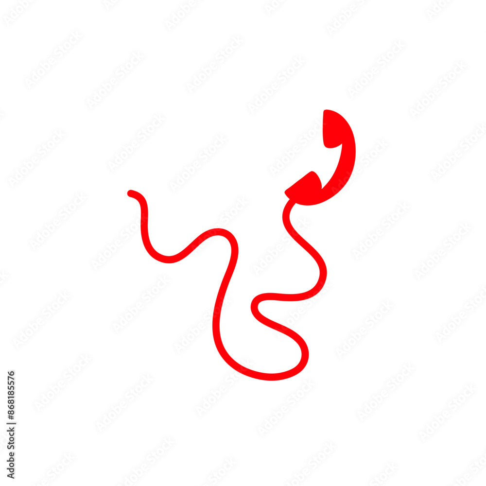 Telephone receiver with cord Telephone receiver with cord
