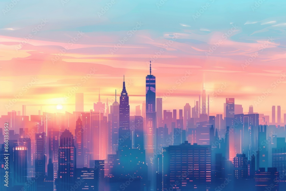 Obraz premium illustration city