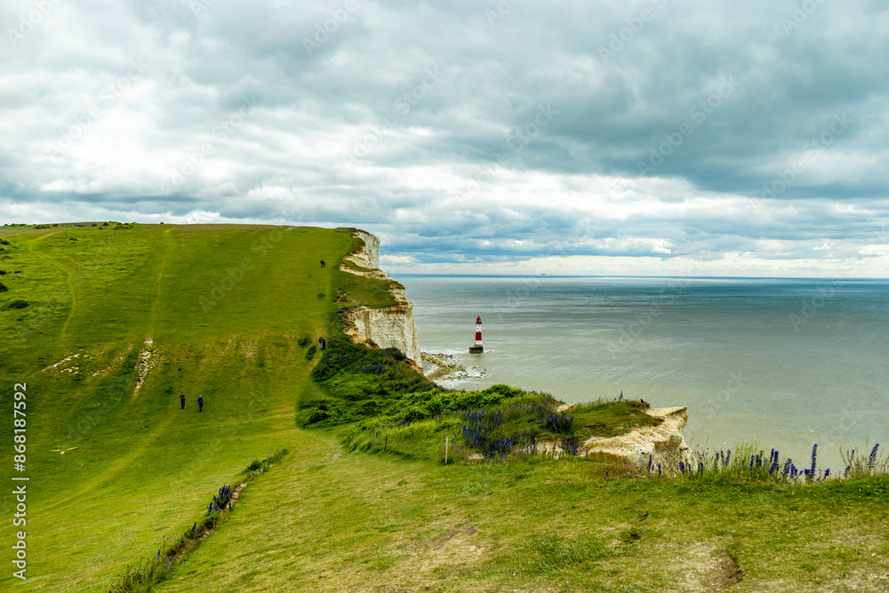 Unterwegs an der Südküste von England zwischen Beachy Head und Birling Gap bei Eastbourne - Sussex - Vereinigtes Königreich