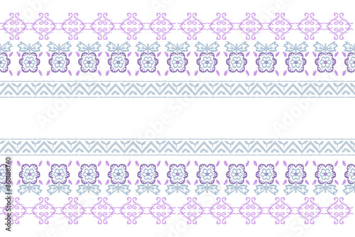 Hand drawn geometric African Ikat paisley embroidery. ethnic oriental ikat seamless pattern. abstract illustration design for wallpaper. Tribal ethnic vector texture. Aztec style. Folk embroidery.