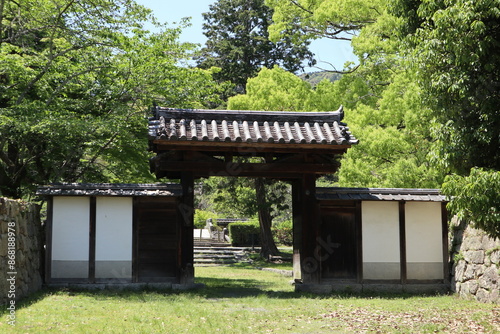 Small gate of Mii-dera Temple in Otsu, Shiga, Japan photo