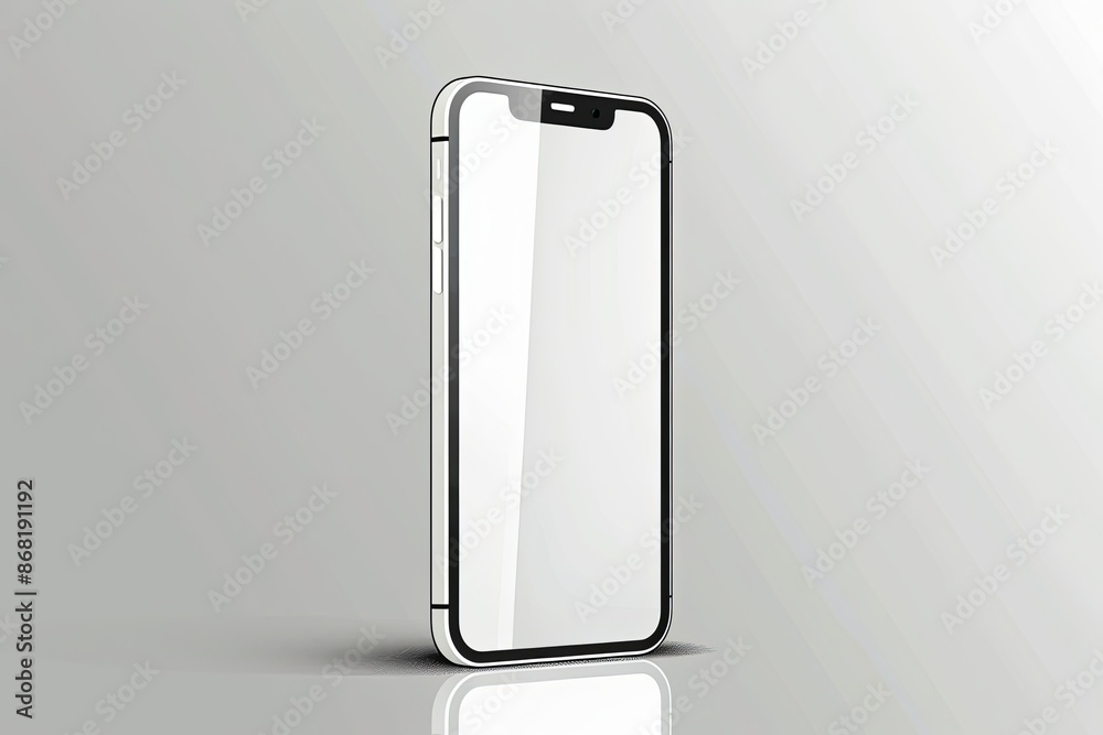 Modern smartphone mockup with blank white screen. Isolated on white background. Template for application or website design. Modern smartphone mockup with blank white screen. Isolated on white background. Template for application or website design.