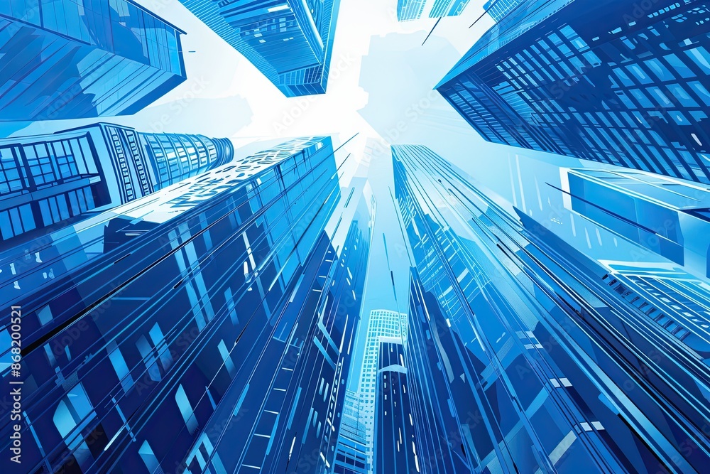 Fototapeta premium Low angle view of high rise buildings