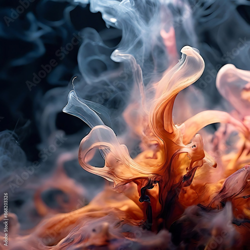 burning fire in the forest