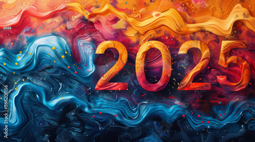 Obraz na płótnie 2025 Sparkling New Year Celebration w salonie