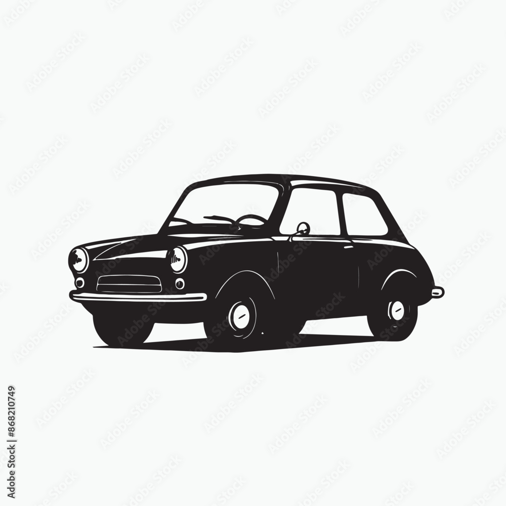 Black silhouette of a car in white background Black silhouette of a car in white background