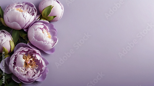 Fototapeta Naklejka Na Ścianę i Meble -  Pastel peonies – romantic background for projects