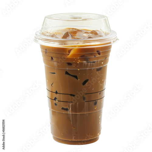 iced coffee on transparent png background