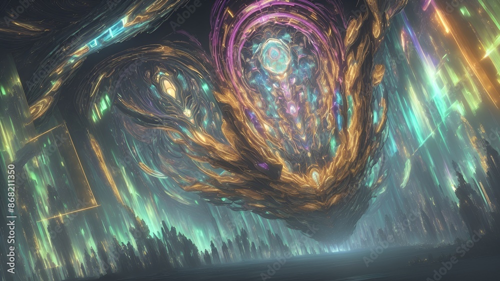 abstract virtual background with stars