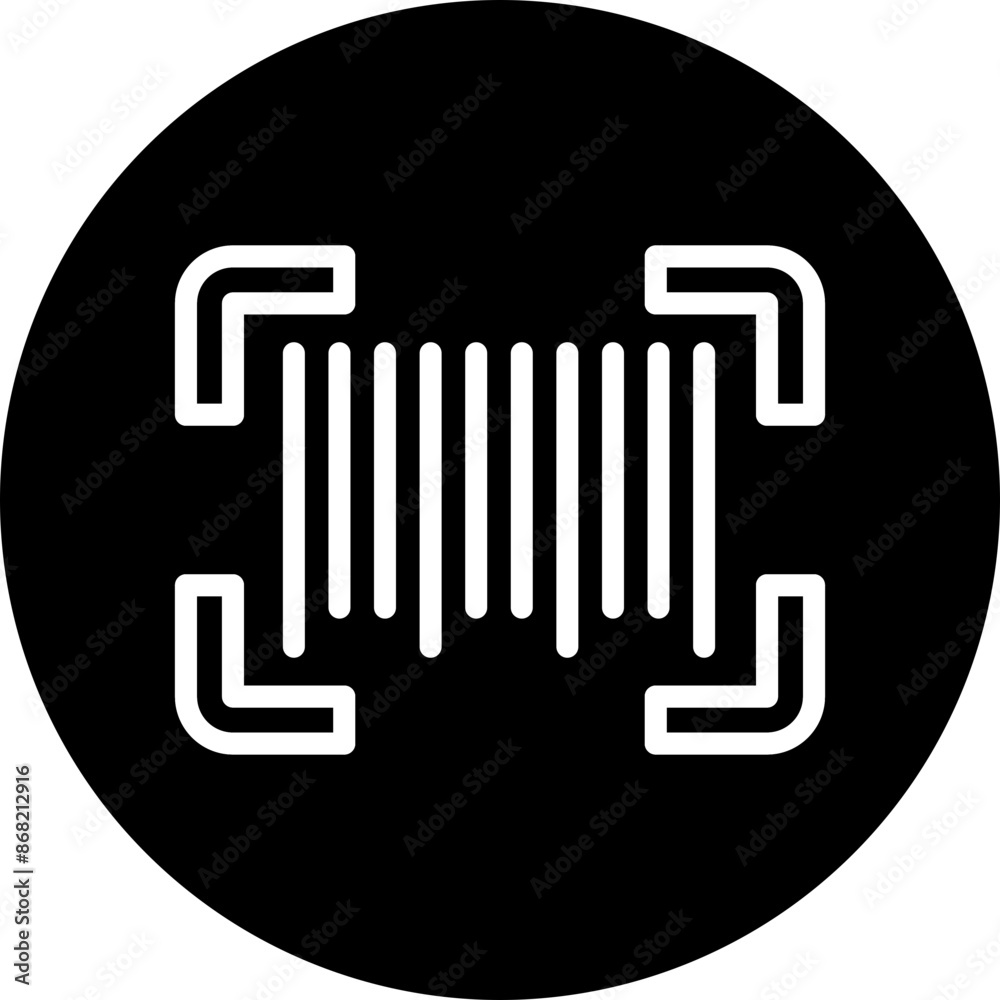 Barcode Vector Line White Circle Black Barcode Vector Line White Circle Black