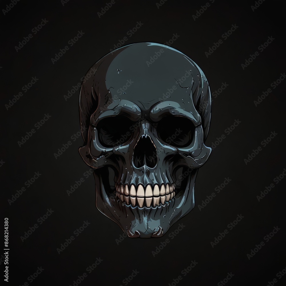 Fototapeta premium a skull with a skull on it that says the word skull