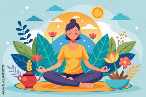 Mindful meditation for inner peace and life balance