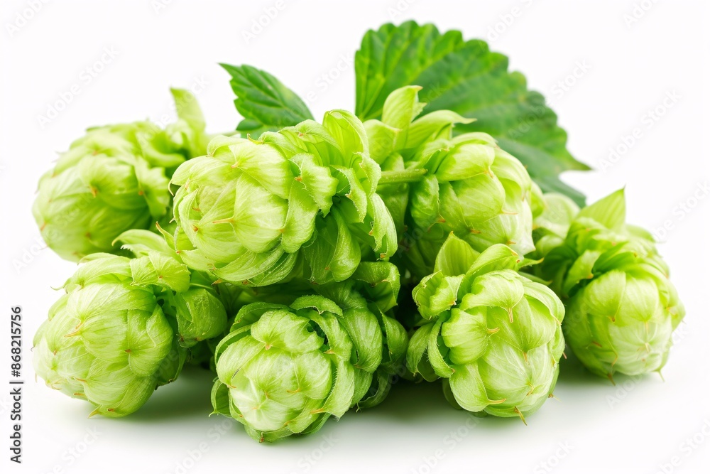 Lush verdant hops against a blank canvas. Lush verdant hops against a blank canvas.