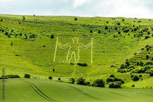 Kurzer Zwischenstop am landschaftlichen Highlight Long Man of Wilmington - Sussex - Vereinigtes Königreich photo