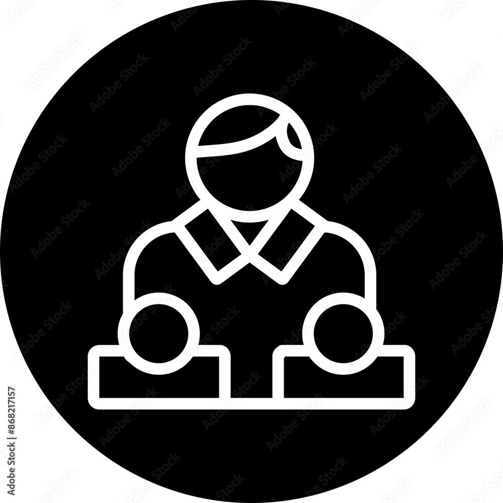 Leadership Training Vector Line White Circle Black Leadership Training Vector Line White Circle Black